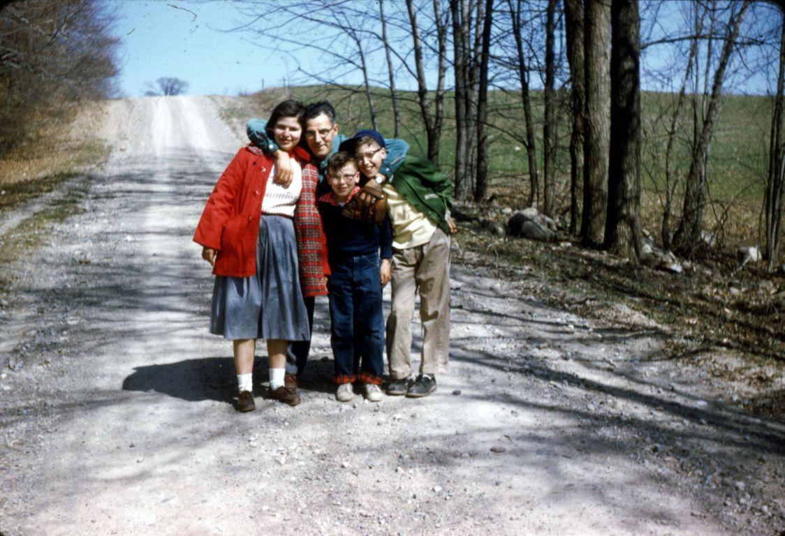 Family visiting Norma at Newark.