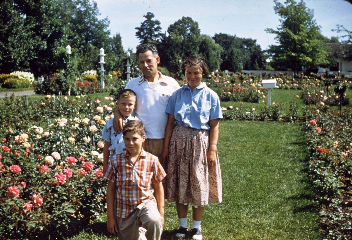 Visiting the Jackson Perkins rose gardens in Newark.