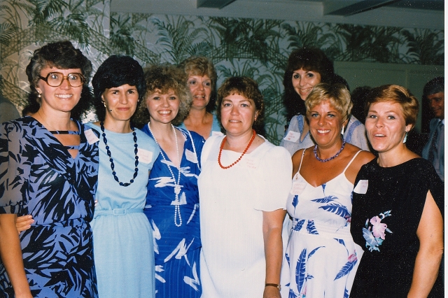 Marlys Scott, Mary Seward, Joanne Bakke, Barb Rundquist, Sharon Hoover, Peggy Callicotte, Karen Bergquist, Janice McKenzie