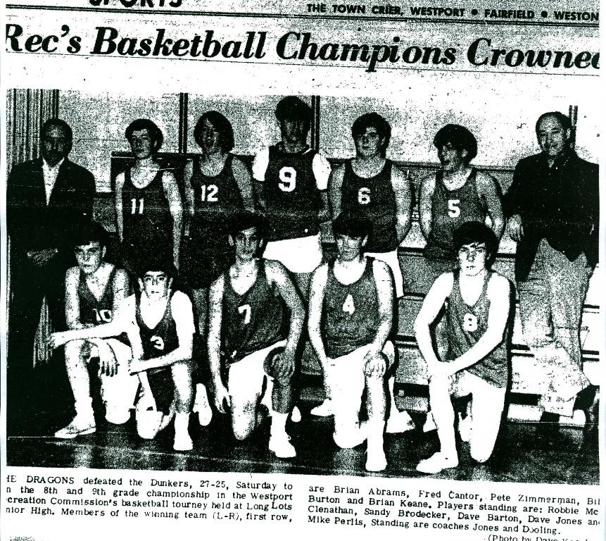1968 Rec League Dragons Boys Basketball Team