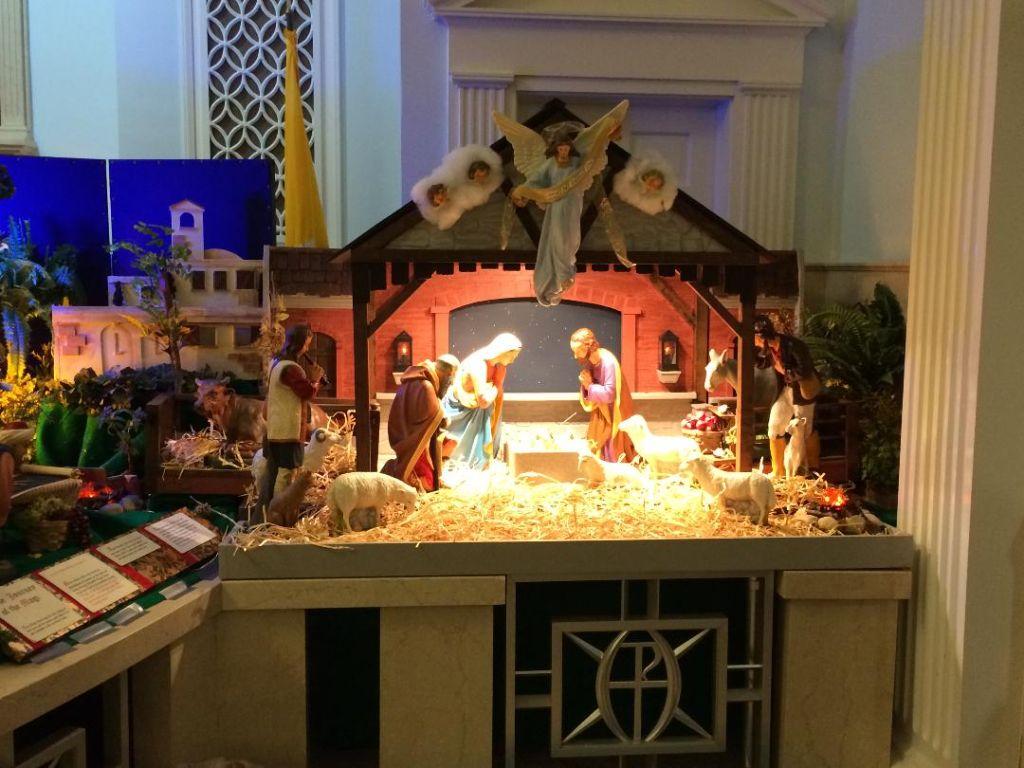 Nativity scene at church