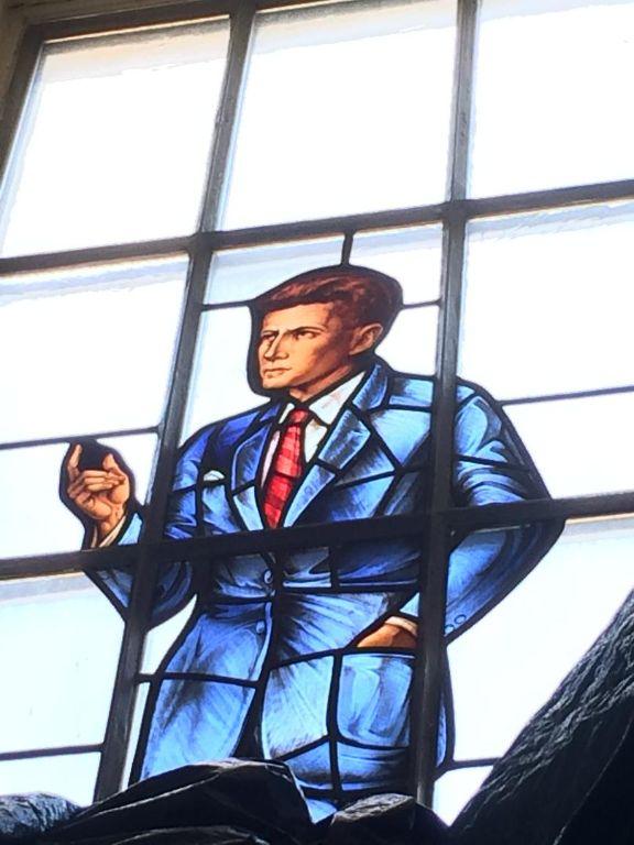 JFK Stain glass window