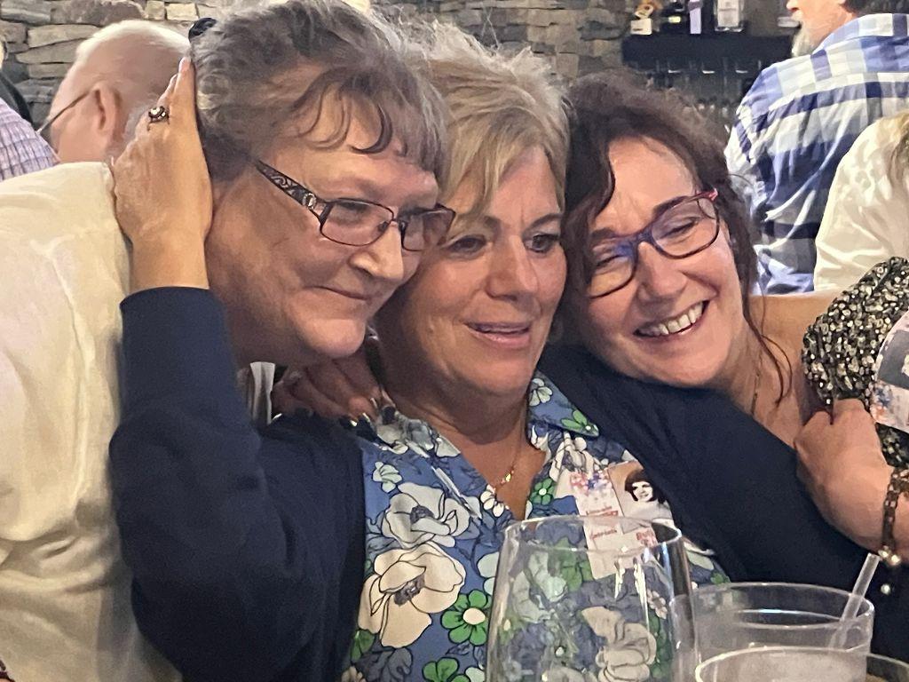 Joanne (Dempsey) Kruse, Ruth (Hosen) Stollof and Brenda (Bowden) Kruse. Good times on June 10, 2023, at the Blue Rock Bar and Grill.