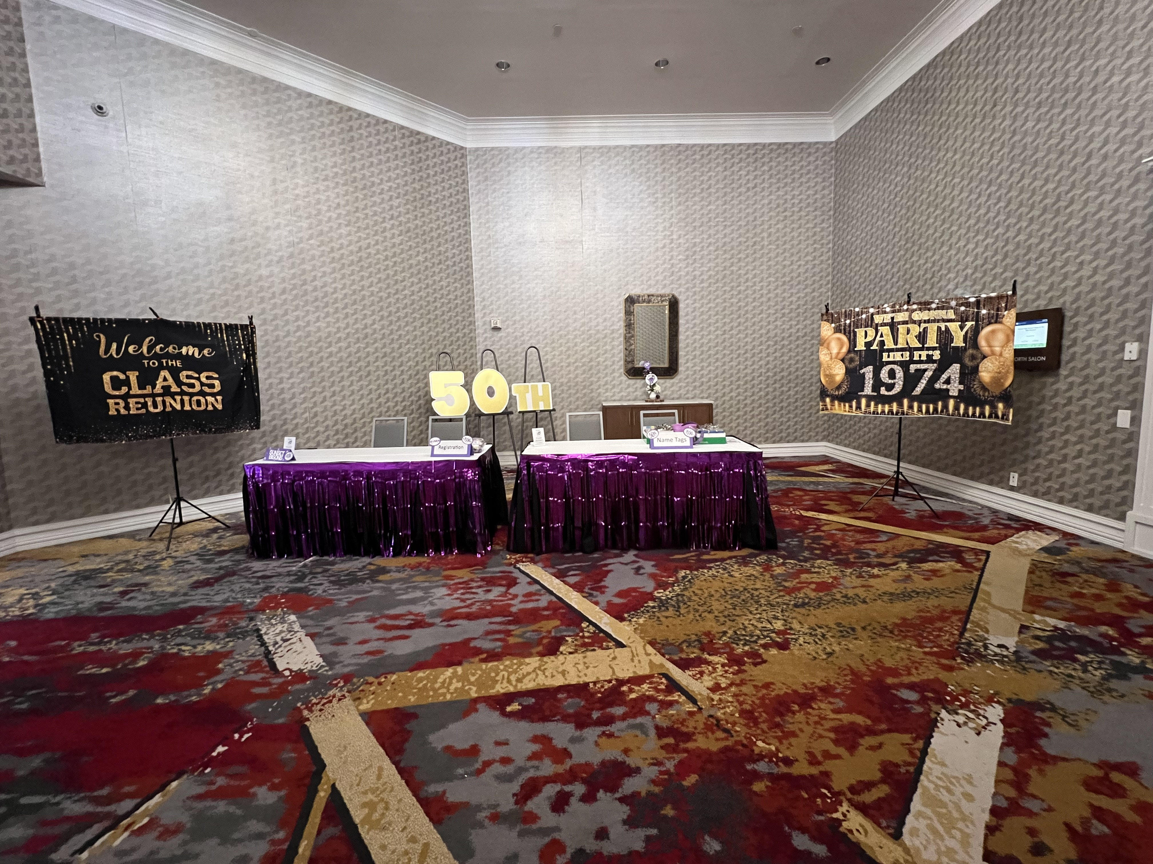 Name tag desk as you entered the Grand Ballroom.