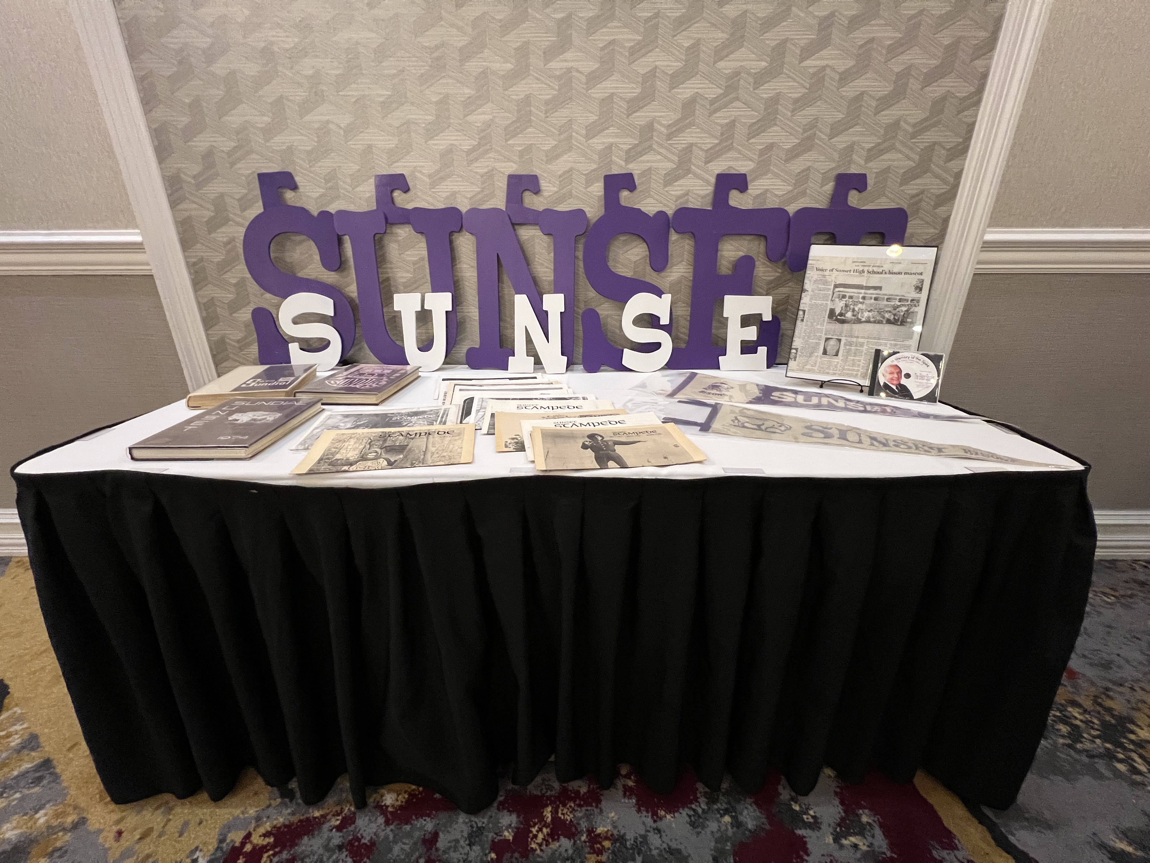 One of the many memorabilia tables