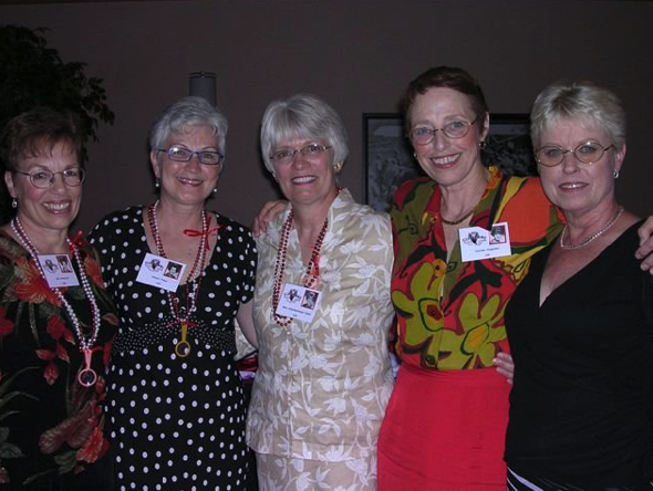Ann Whitcomb, Sharon Parker, Mary (Schenkenberger) Taylor, Carmen Ferguson, and Phyllis Roberts