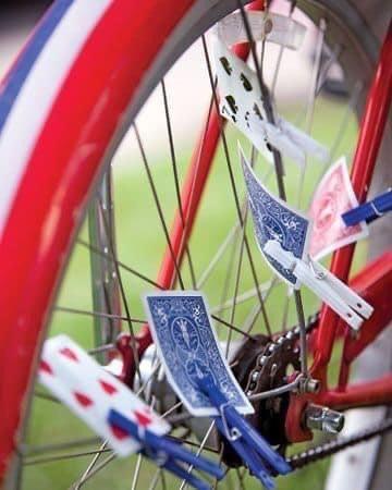 Cards in the spokes of our bikes