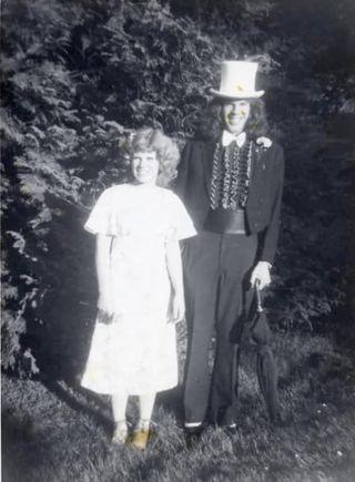 Gerrie Lantz and Mark Munson.  Senior Prom 1972