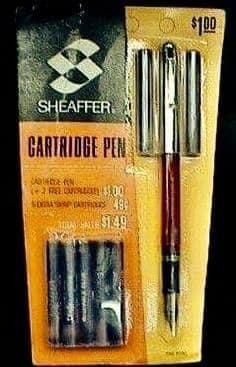 After the pencil came the cartridge pens!