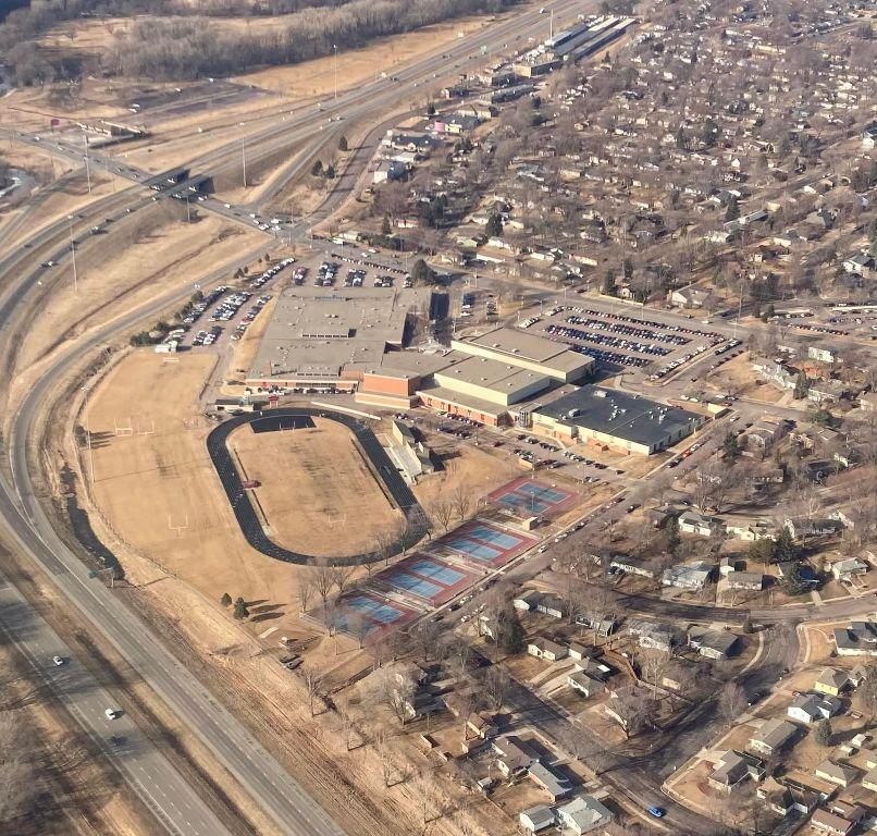 Aerial view of Lincoln High School
