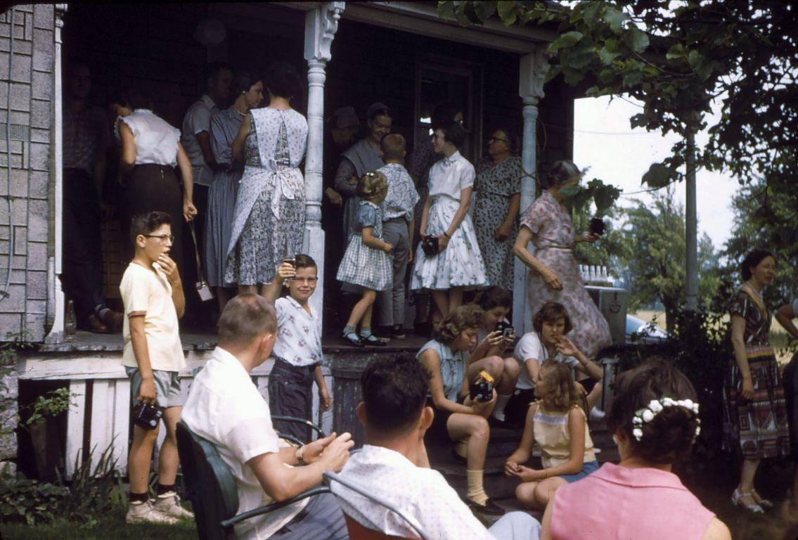 I see Aunt Marguerite, Grandma Winter on the porch; Aunt Vi, Aunt Olive, Gerg sakuting with the famous Nehi pop from Uncle Clare