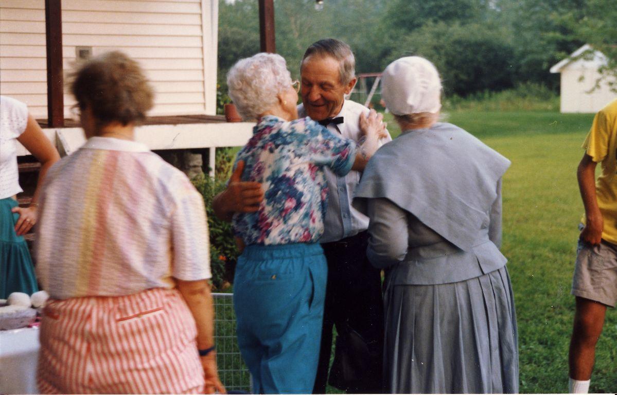 Mother with Uncle John and Aunt Joan.