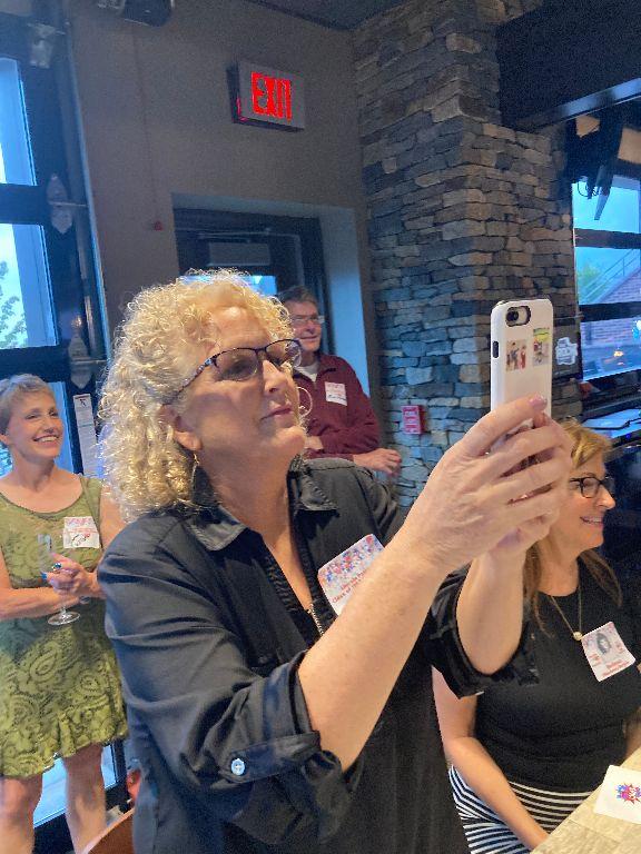 Carol (Hindbjorgen) Lauer captures the action on Saturday, June 10, 2023, at the Blue Rock Bar and Grill.