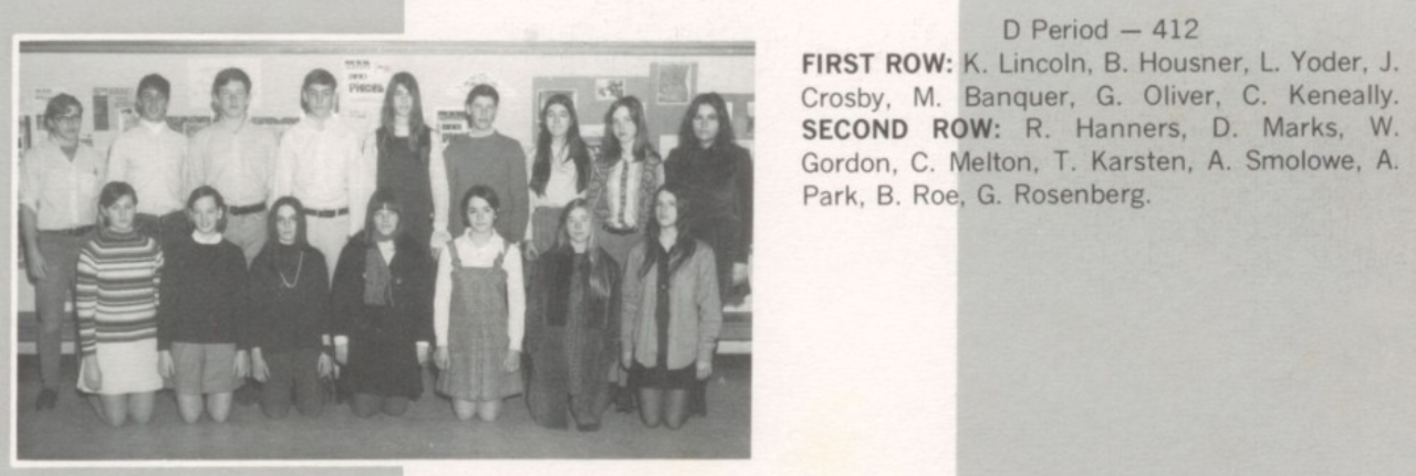 Class of '71, sophomore year?