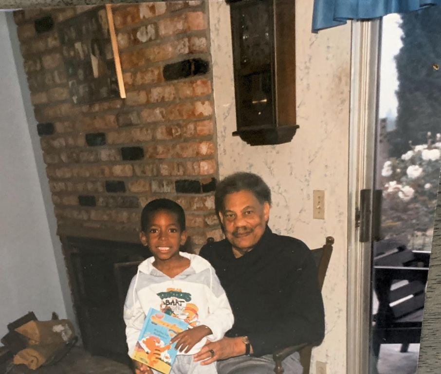 David with his 1st great-grandchild Armond.