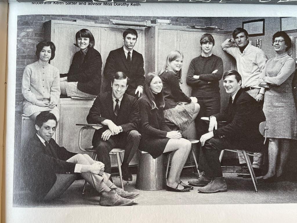 1968-1969, Staples Radio News, Denise Coviello, Sam Goodman, Laurie Coplen, Beth Buffington, Mike Joseph