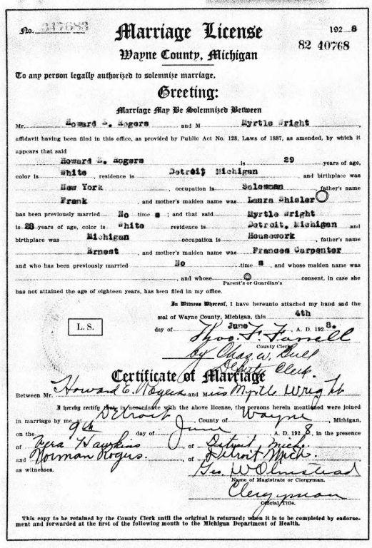 Marriage License