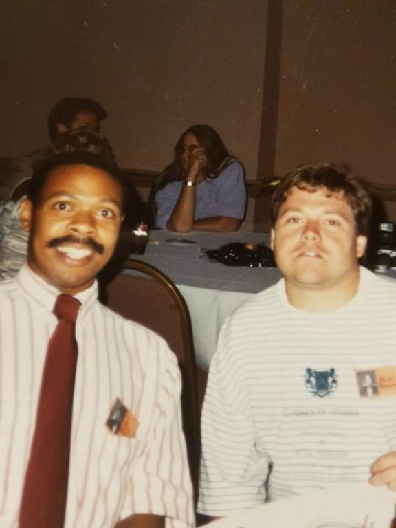 Tim Monroe, Brian Peterson and Dana (Lionberger) Wood in background.