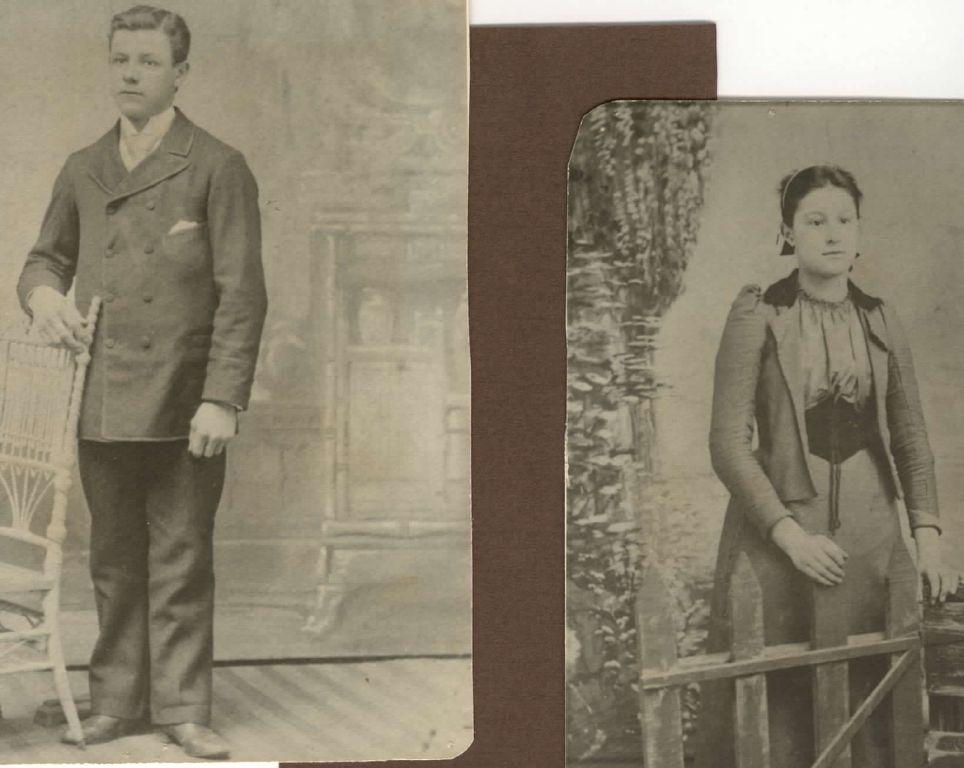 Formal portraits of Grandpa Rogers and Grandma Rogers.