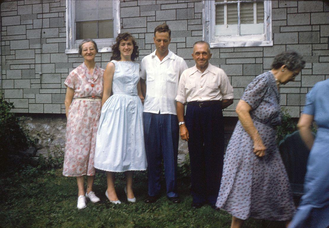 Aunt Olive, Arlene, John, Uncle Earl.