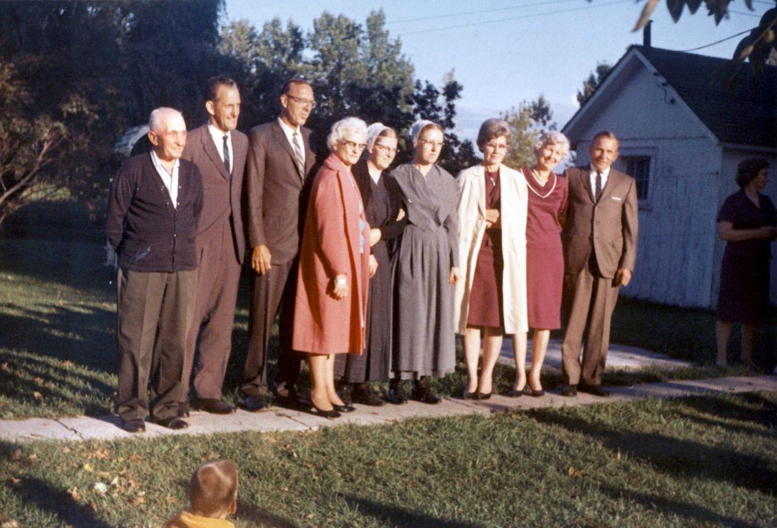 Spouses of the siblings:Uncle Earl Andrews, Uncle Earl Barnes, Uncle Paul, Aunt Lea, Aunt Joan, Aunt Ruth,Aunt Vernie, Mother, Uncle Clare.,