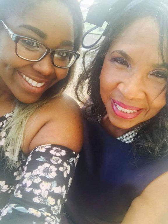 Janet with her granddaughter Janelle.