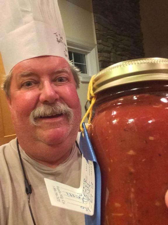 Jack Huey & his award Winning Tomato Sauce - how about a contest with Vinnie?