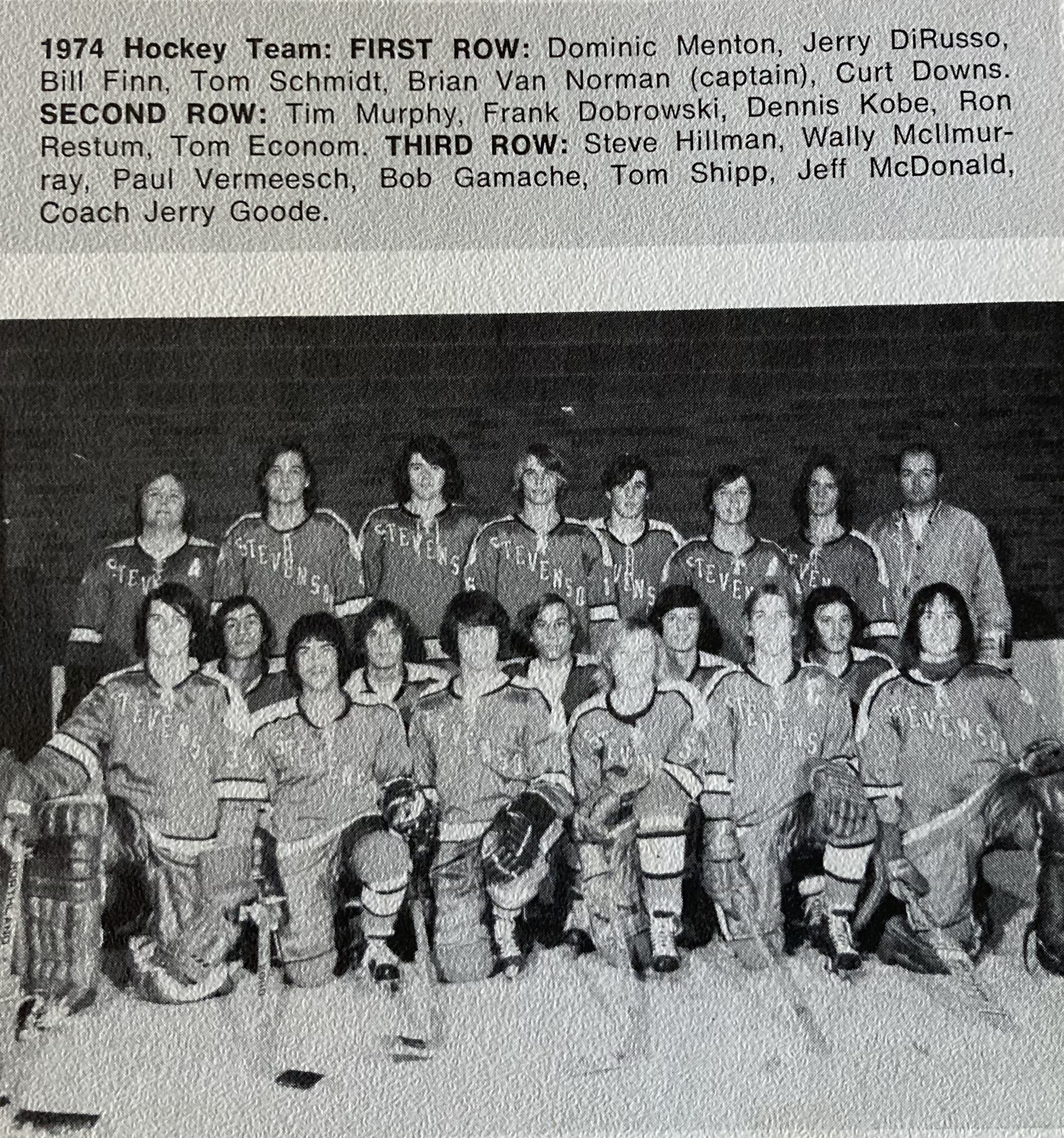 1974 Varsity Hockey Team League Champions