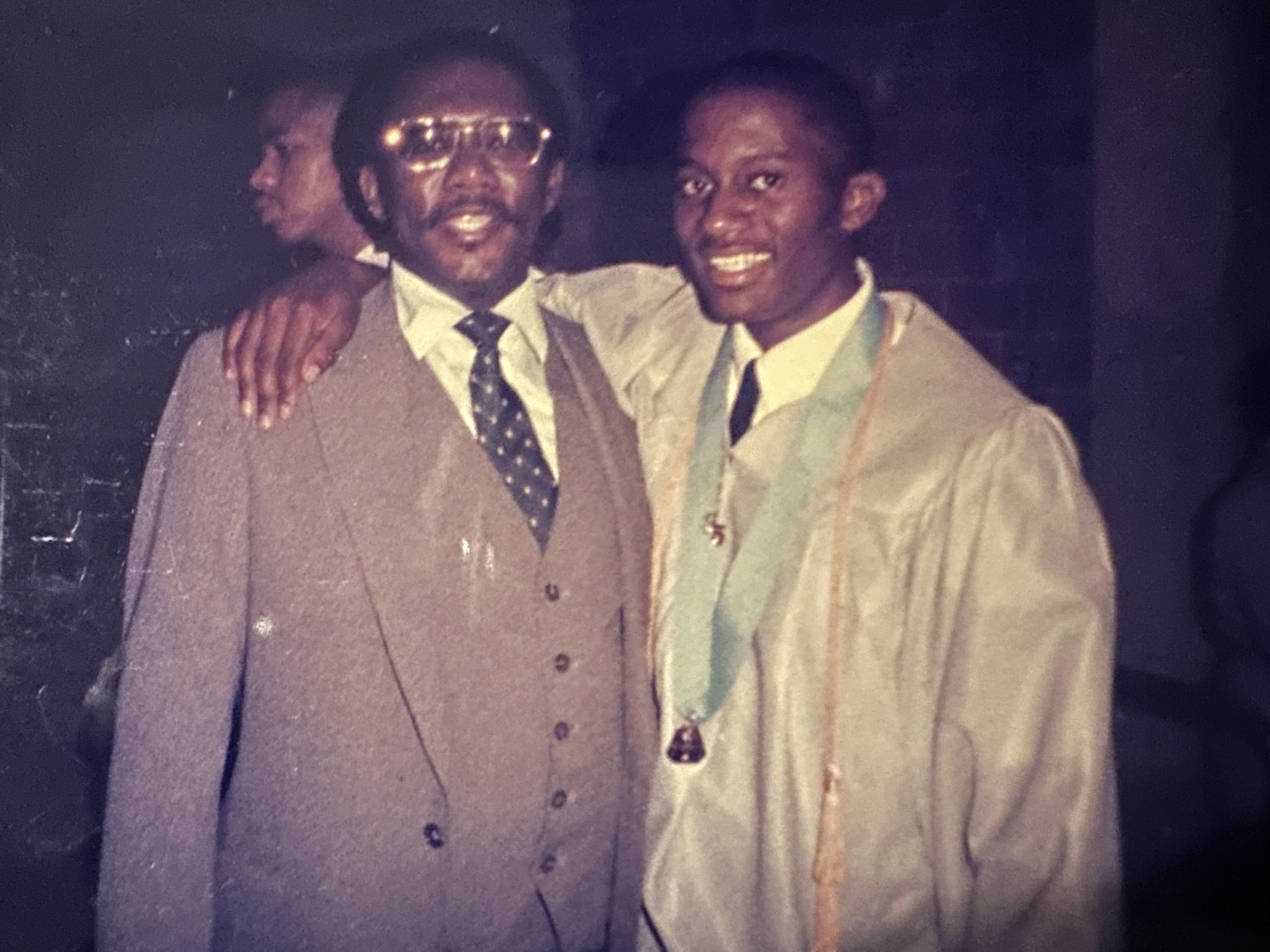Graduation Day 1985 with dad.