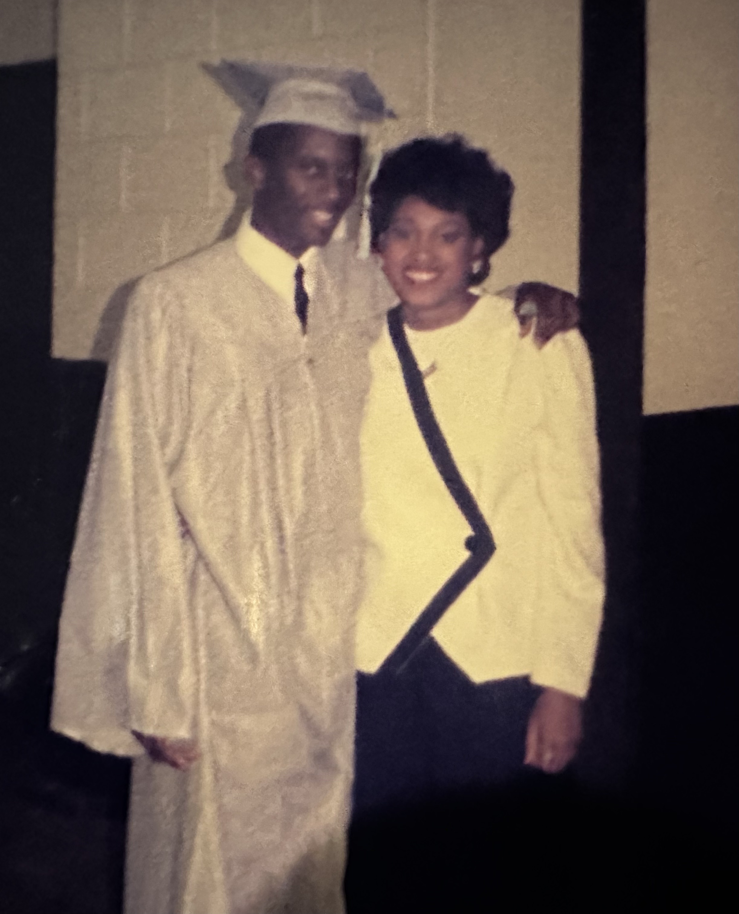 Graduation Day 1985 with big sister.