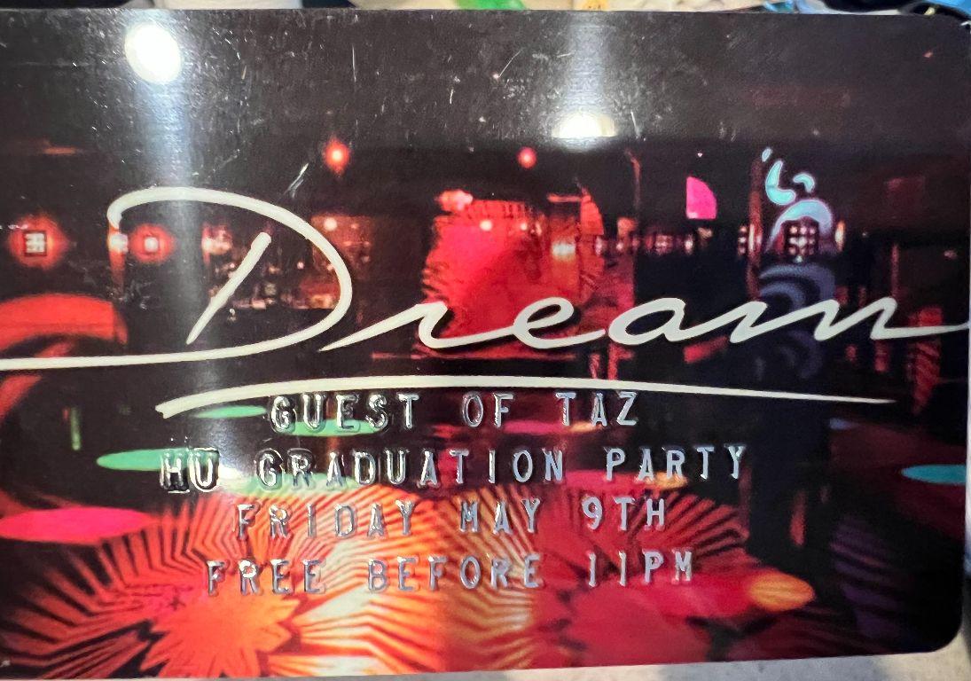 DREAM vip card (ticket for entry)