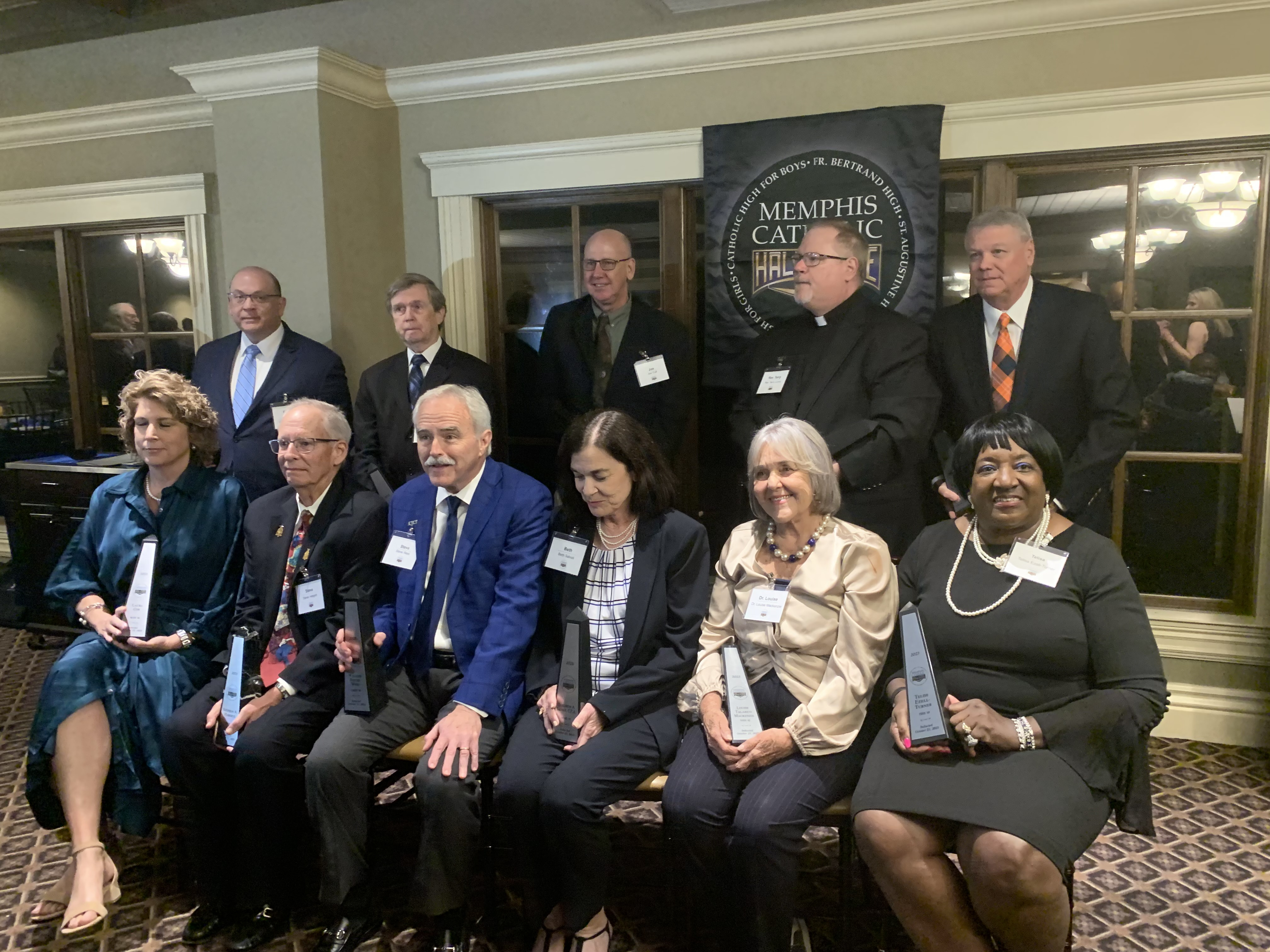 2023 Hall of Fame Awards Dinner: Memphis Catholic Hall of Fame Inductees Telise Ezell-Turner family and friends