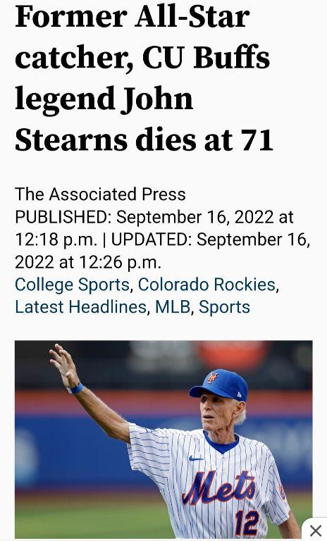 FYI..just learned of upper classman John Stears passing in Sept, 2022.  Google or see Denver Post article for more details.  RIP John! ????????????⚾️⚾️