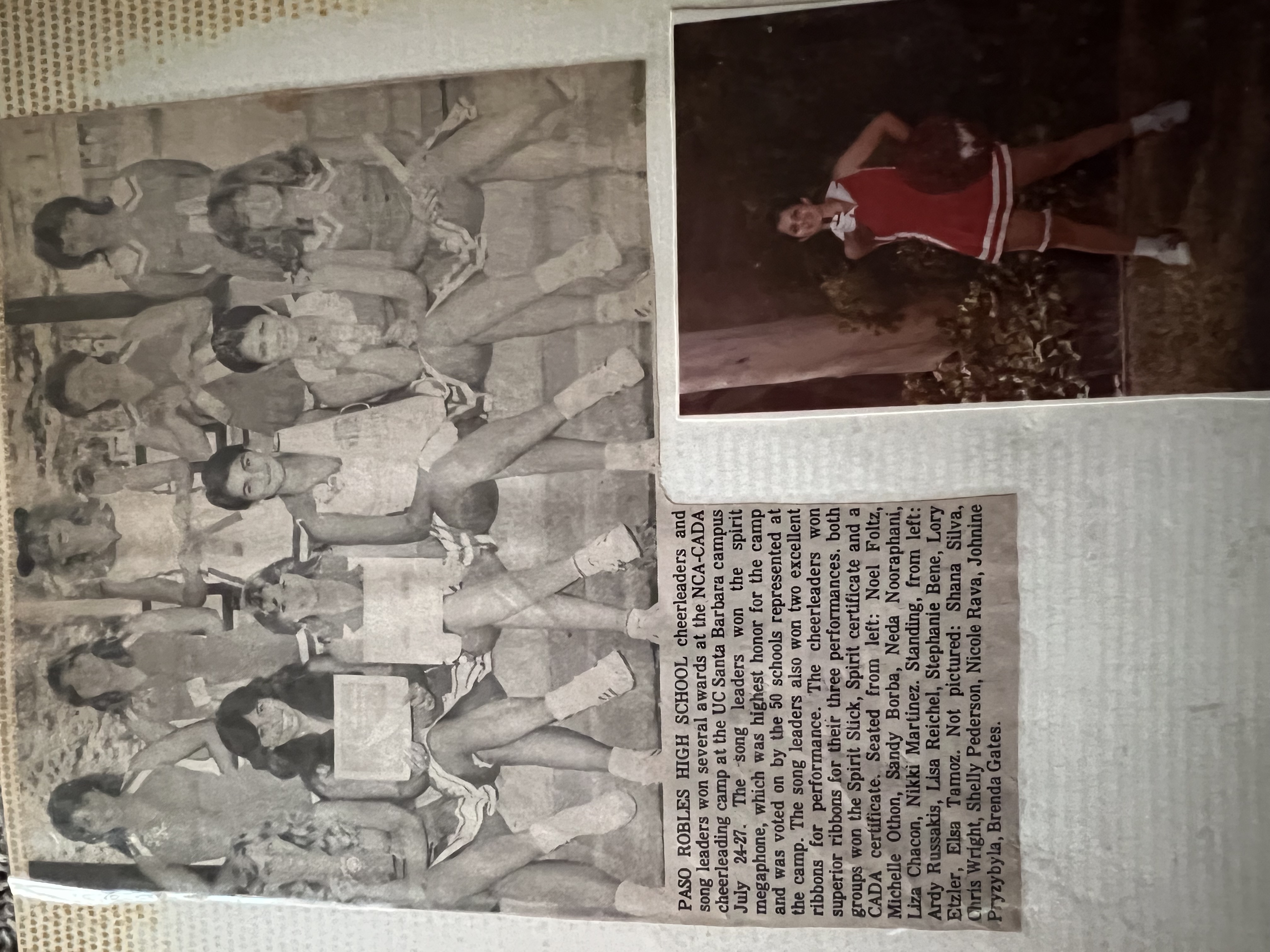 Pics from Summer 1983 after cheer/song leading camp.