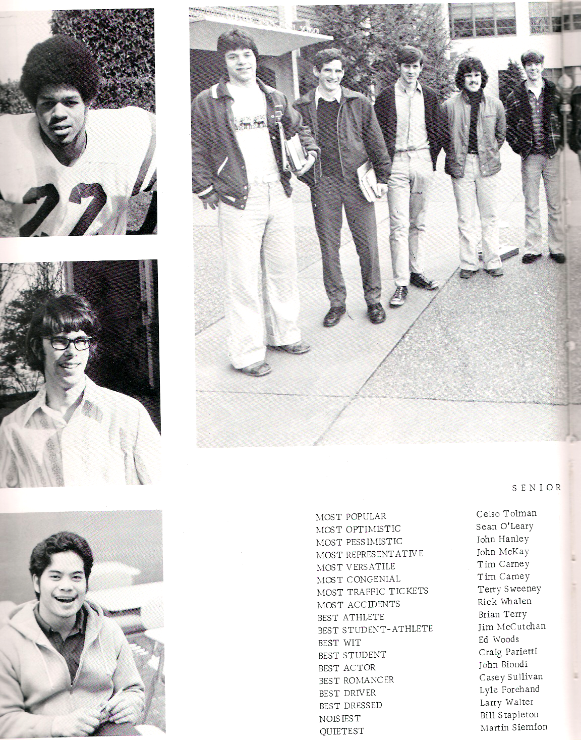 Various photos from yearbooks