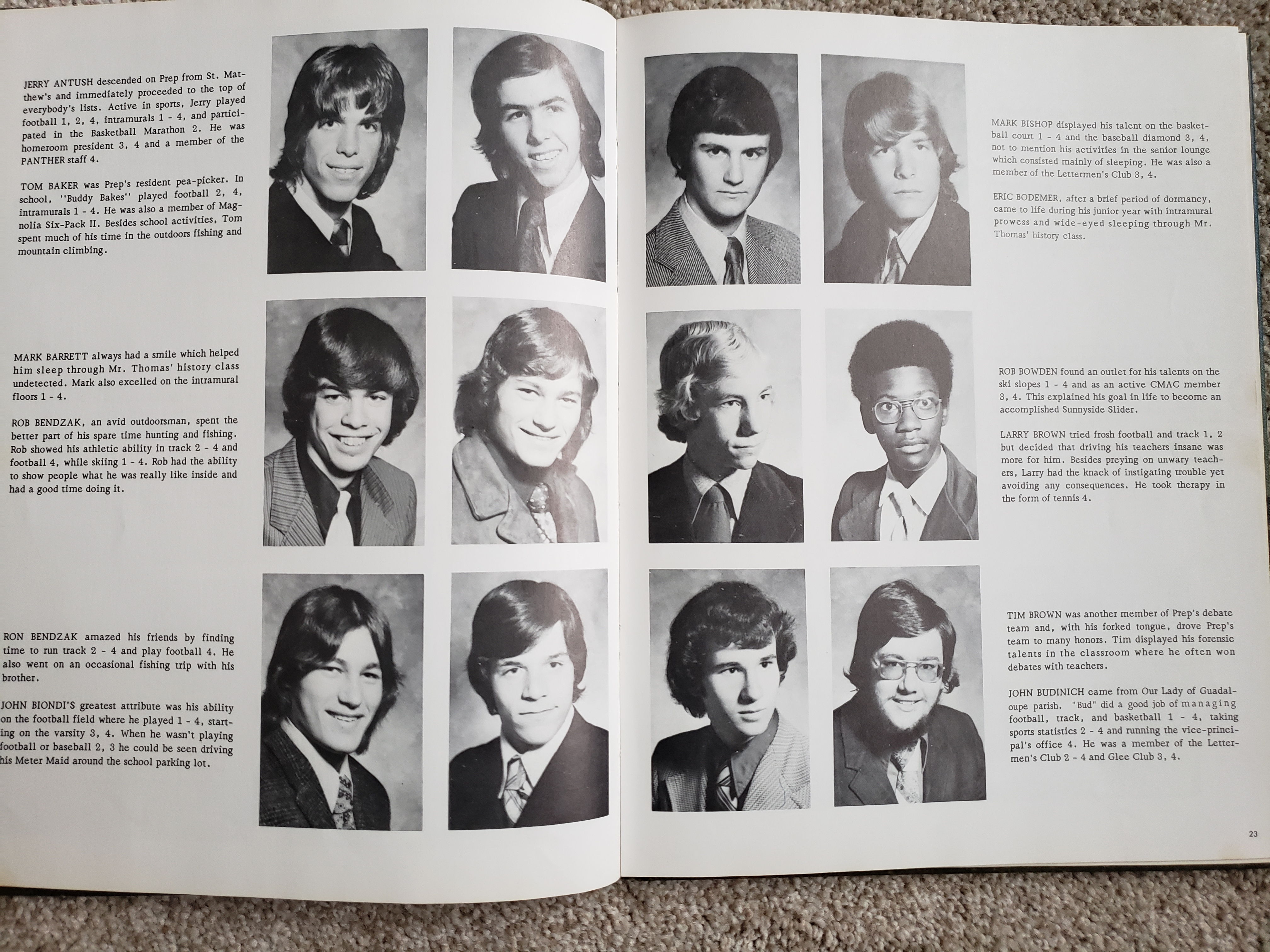 Various photos from yearbooks