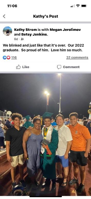 2022 Graduate-Zavion Strom and family 