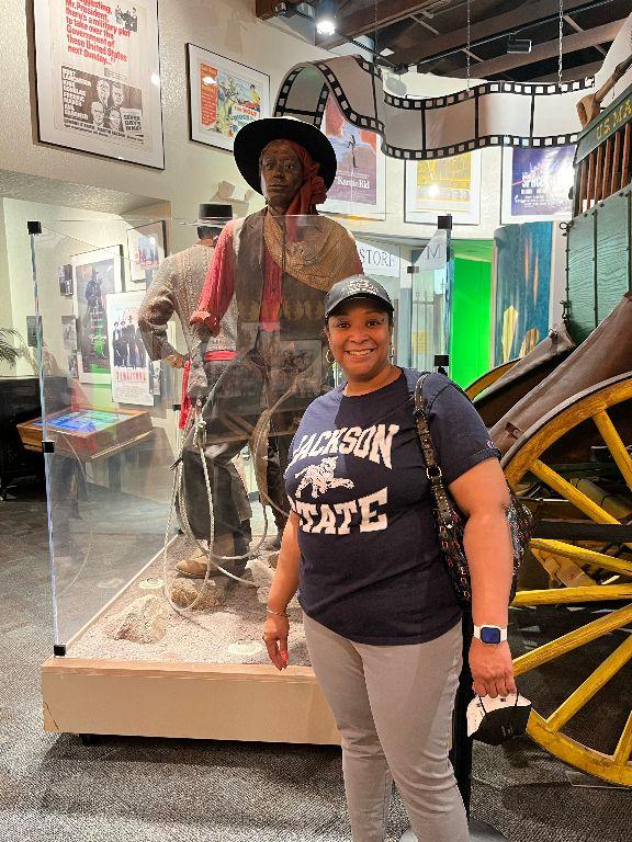 Candice Beasley touring museum