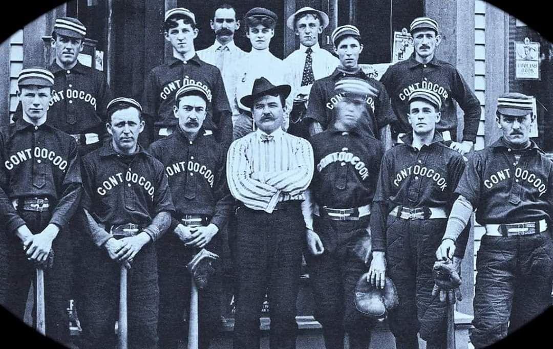 Hugh Skelly, circa 1900, Center, manager of Contoocook, NH baseball team