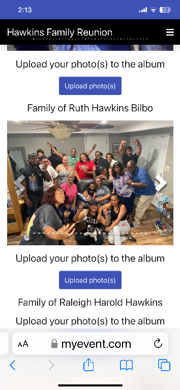 Family of Ruth Hawkins Bilbo