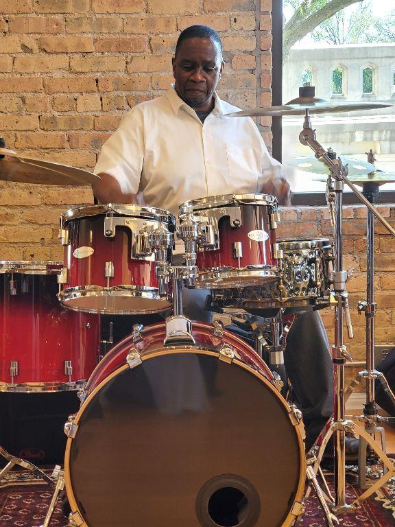 Clyde Christopher Alford (Chris) on the drums
