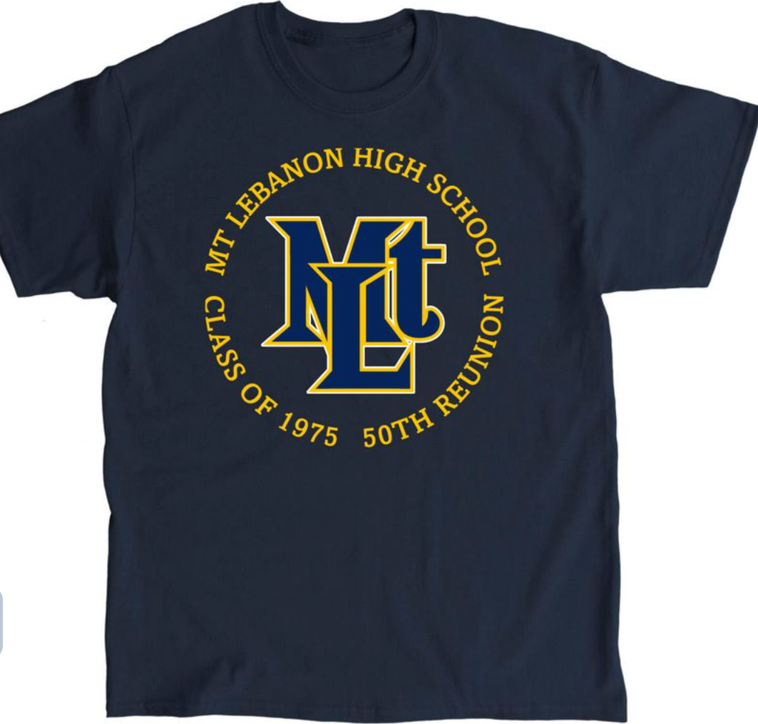Mt. Lebanon High School Class of 1975 50th Reunion T-Shirt