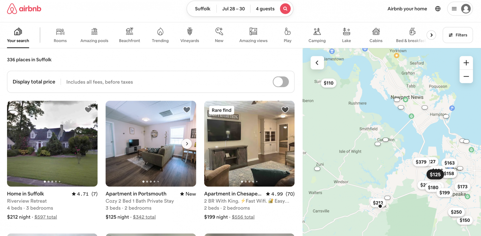 airbnb site