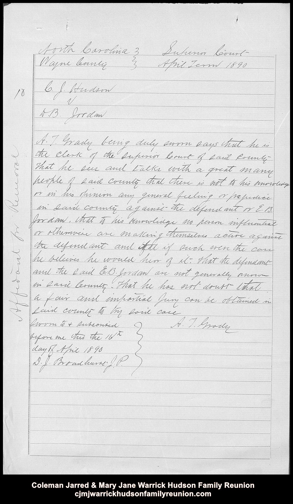 Hudson vs Jordan - record page 13 of 120