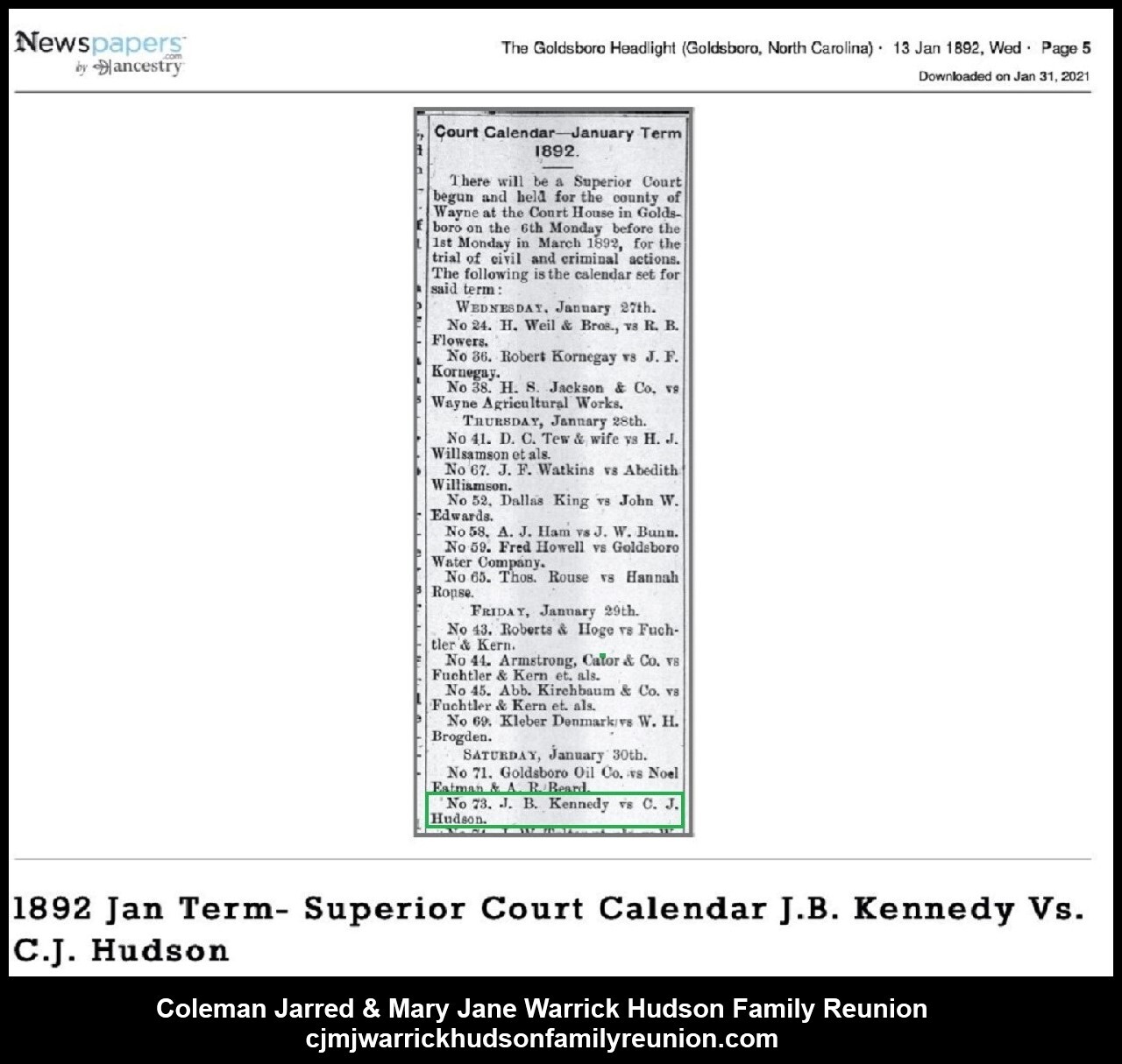 1892,1-13 JB Kennedy vs CJ